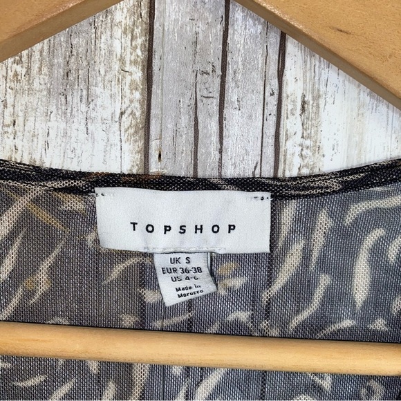 NWT Topshop Animal Print Mesh Bodysuit - Picture 6 of 6